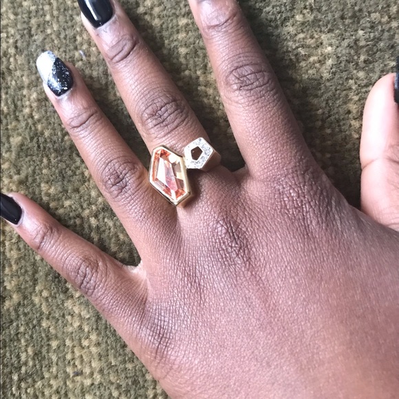 SOLD OUT- Brown and Gold tarnish free ring - Picture 3 of 3